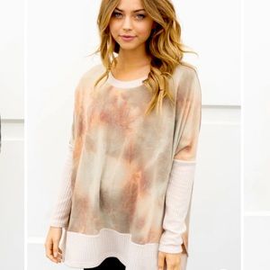 Terry Knit tie dye light sweater
